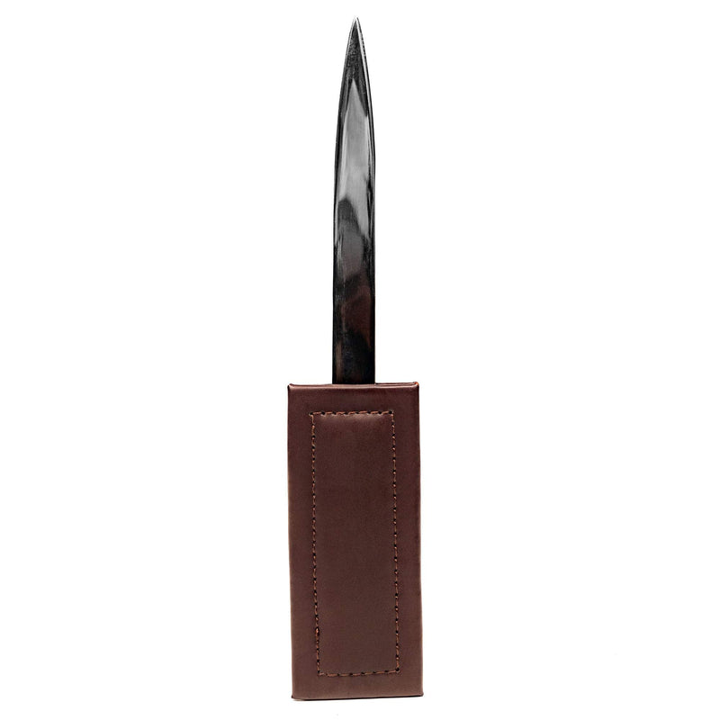 Dacasso Dark Brown Bonded Leather Letter Opener