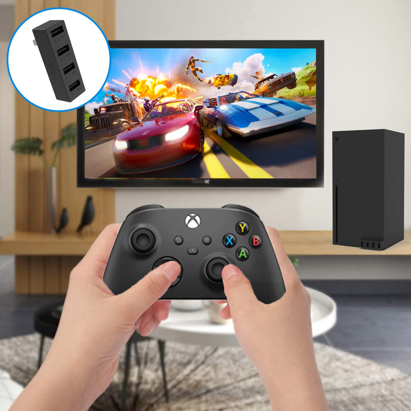 4 Ports USB Hub 2.0 for Xbox Series X, High Speed USB Hub Splitter Expansion Adapter Compatible with Xbox Series X Console