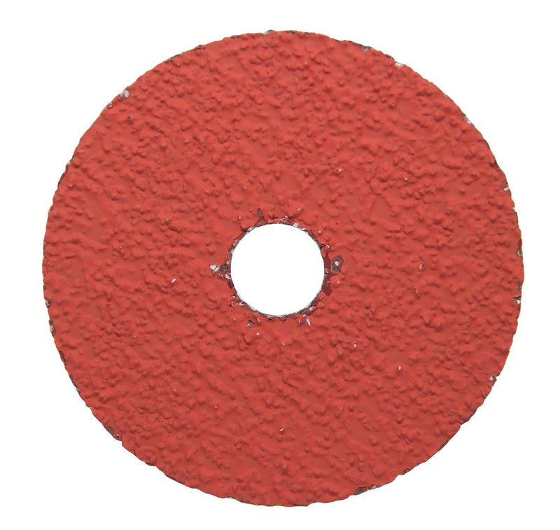 Benchmark Abrasives 4-1/2" Premium Ceramic Resin Fiber Discs with Double Resin Bond Technology 7/8" Arbor 24 Grit - 25 Pack