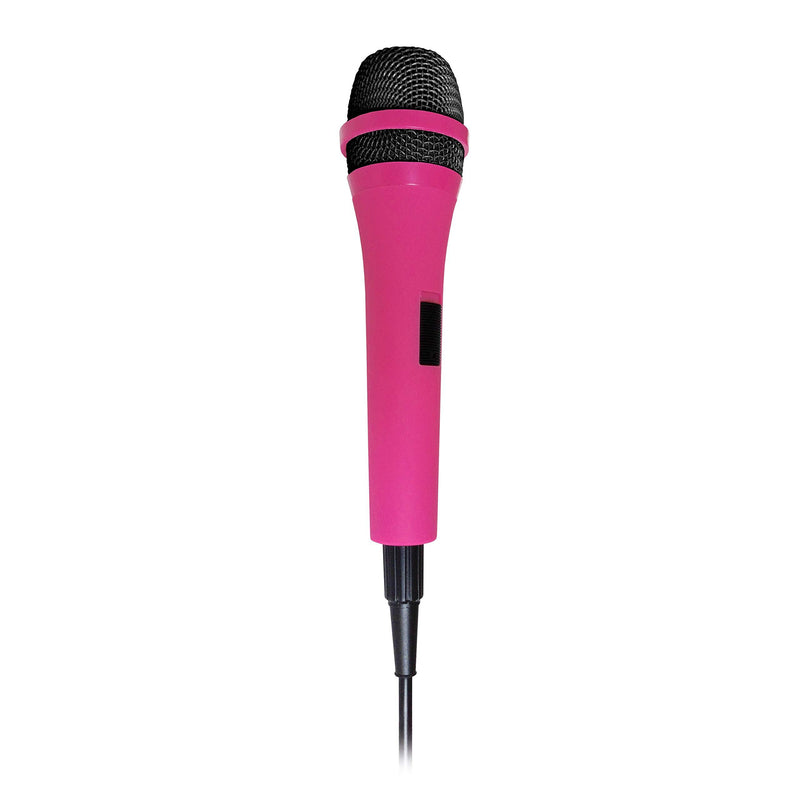 Singing Machine SMM205P Karaoke Machine Uni-Directional Dynamic Microphone with 10-Foot Cord Pink