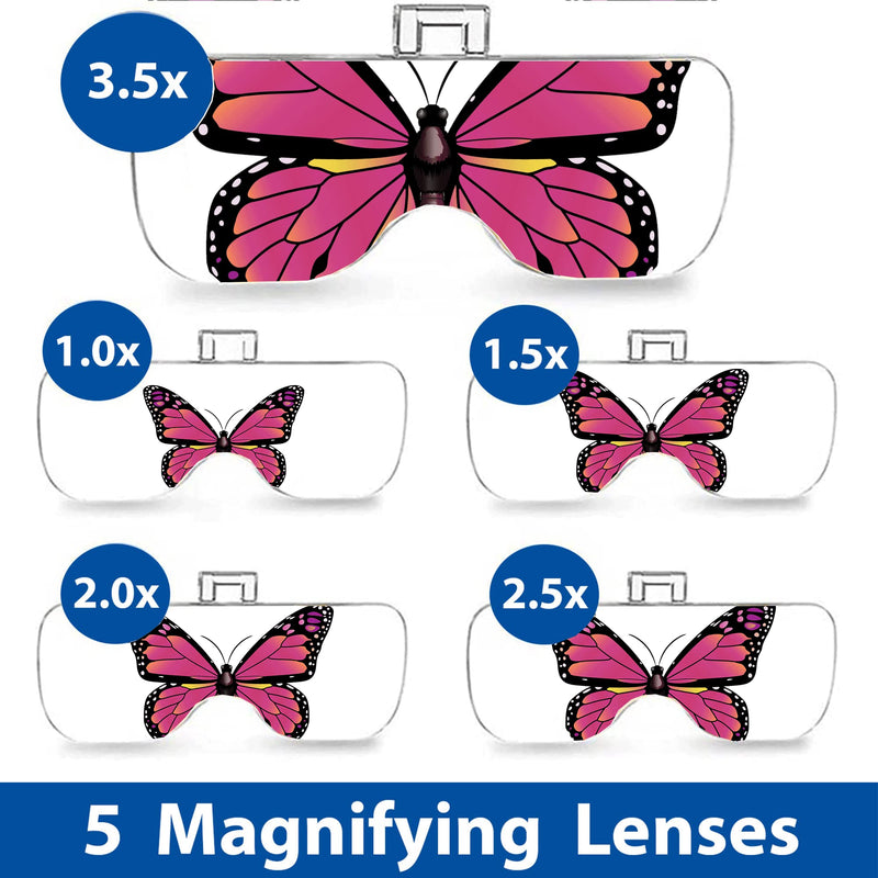Vision Aid Magnifying Glasses with Light for Close Work, Illuminated Hands Free Headband Magnifier Goggles with Storage Case for Hobby Painting Reading Coin Watch Bead Jewelry