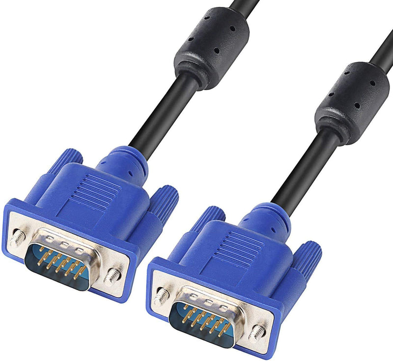 Pasow VGA to VGA Monitor Cable HD15 Male to Male for TV Computer Projector (6 Feet) 6 Feet