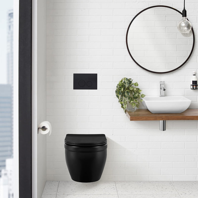 Swiss Madison Well Made Forever SM-WC001B Actuator Flush Plate, Black Round Button