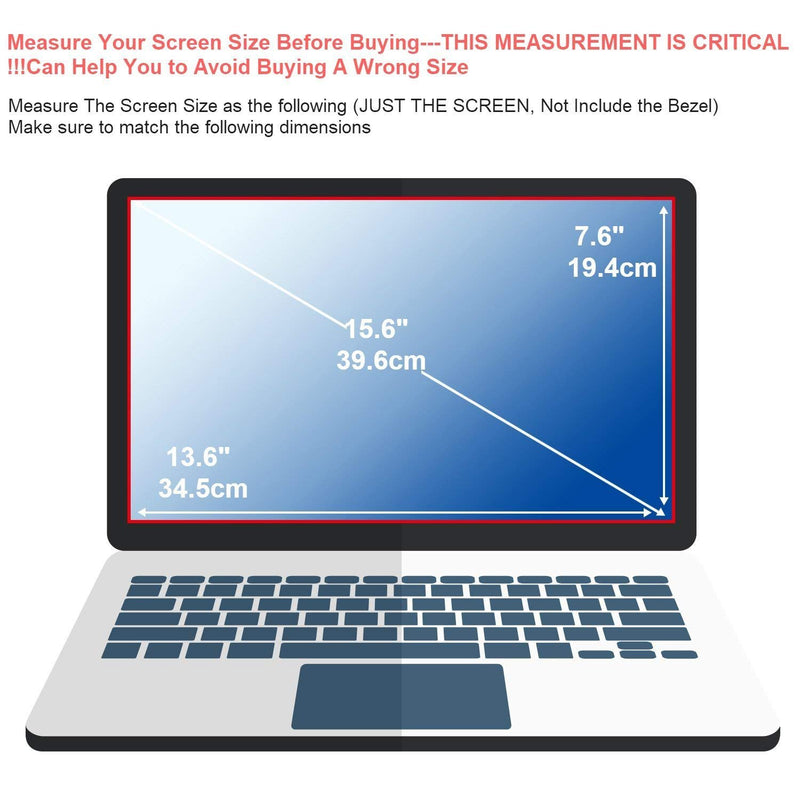2-Pack 15.6 Inch Laptop Screen Protector -Blue Light and Anti Glare Filter, FORITO Eye Protection Blue Light Blocking & Anti Glare Screen Protector for 15.6" with 16:9 Aspect Ratio Laptop