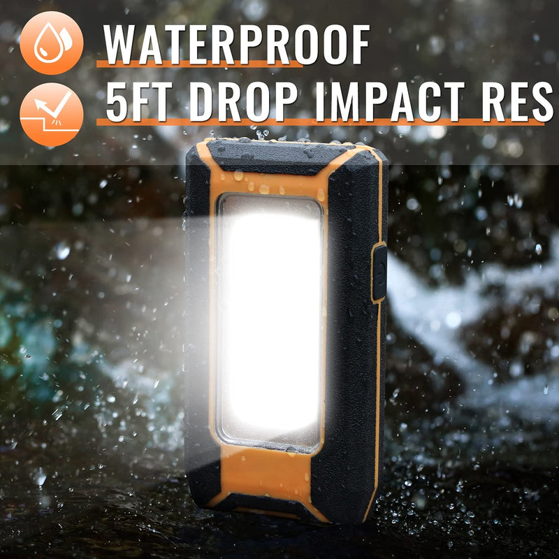 2 Pack 40W 1600LM LED Work Light, Rechargeable Portable LED Magnetic Flood Lights for Outdoor Camping Hiking Emergency Car Repairing and Waterproof Job Site Lighting (2 Pack) 2