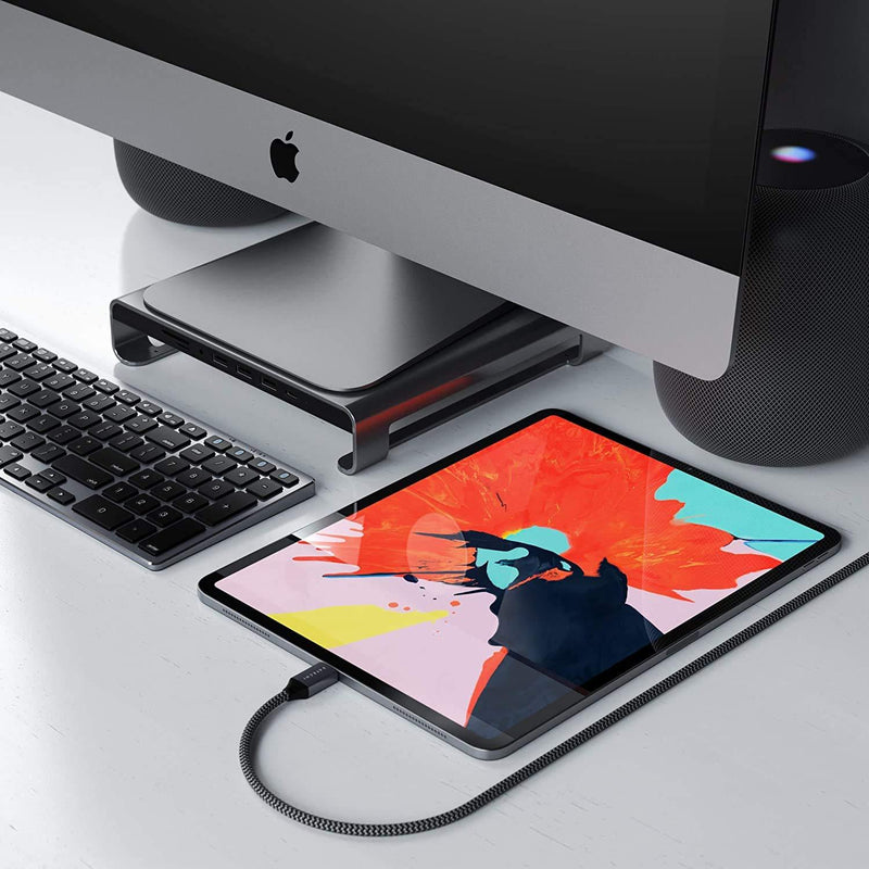 Satechi USB-C to USB-C 100W Charging Cable for USB Type-C Devices - 6.5 Feet (2 Meters) - Compatible with 2020/2019 MacBook Pro, 2020/2018 iPad Pro, 2020/2018 MacBook Air Updated