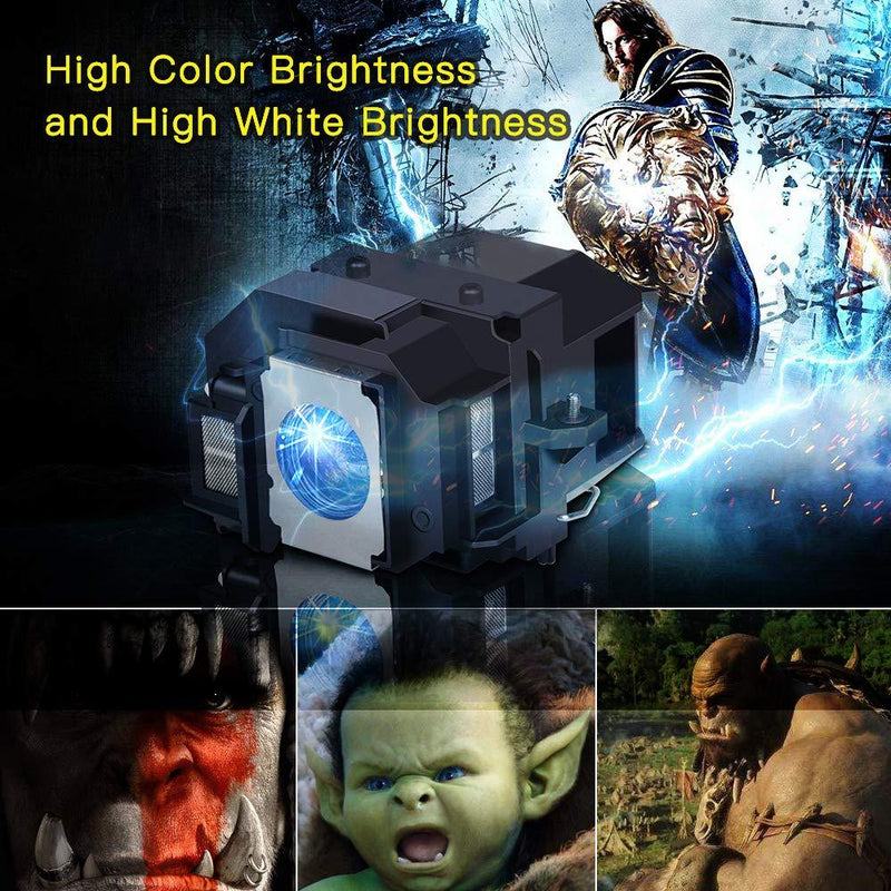 SunnyPro V13H010L55 ELPLP55 Replacement Projector lamp Compatible with Epson EB-X7 EB-X72 EB-X8 EB-X8e EB-X9 EB-X92 EH-DM3 EH-TW450 EMP-S7 EMP-S8 EMP-S9 EX31