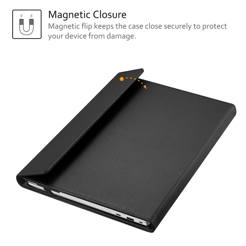 Fintie Sleeve Case for 14" Samsung Galaxy Book Go XE340XDA / Lenovo Yoga C930 C930-13IKB / Lenovo IdeaPad S540 14 S540-14IWL S540-14API - Premium PU Leather Portfolio Book Cover, Black