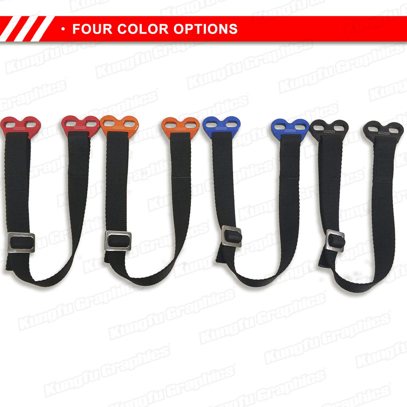 Kungfu Graphics Front Adjustable Rescue Strap for Dirtbikes Motocross Enduro Supercross Universal, Blue