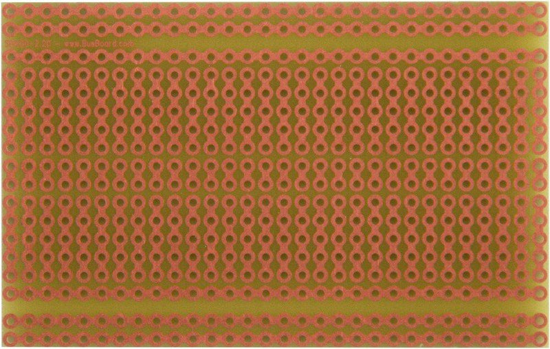 SB400 Solderable PC BreadBoard Two-Pack, 1 Sided PCB, Matches 400 tie-Point breadboards with Power Rails, 1.90 x 3.00 in (48.3 x 76.2 mm)