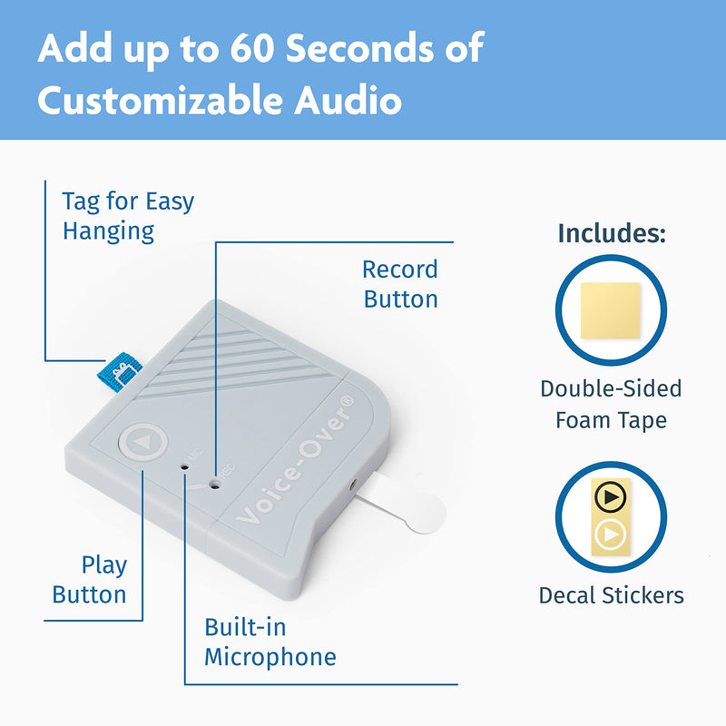 VoiceGift Voice-OverÂ® 60 Second Voice Recorder Insert for Personal Messages, Audio Recording Device for Picture Frames, Albums, Scrap Books, Books, Blankets and Quilts