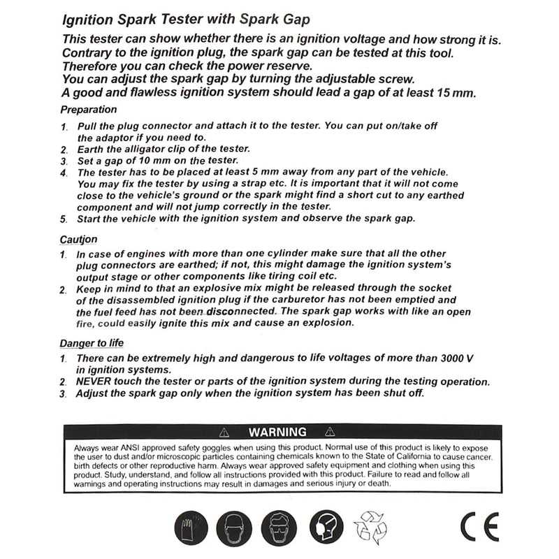 【The Best Deal】OriGlam Spark Plug Tester, Adjustable Ignition System Coil Tester, Coil-on Plug Ignition Spark Circuit Tester, Autos Diagnostic Test Tool