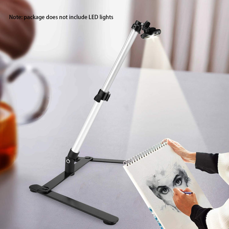 ChromLives Photo Copy Stand Pico Projector Stand with Phone Clamp Overhead Phone Mount Phone Stand Mini Tripod Adjustable Tabletop Monopod Stand Compatible with Smart-Phone Pic Projector