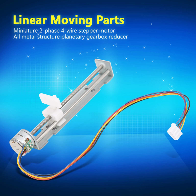 Electric Linear Guide Rail Motion Slide Actuator Module 80mm Stroke Driven by 2Phase 4Wire Stepper Motor for DIY CNC Linear Position Kit Engraving Machine