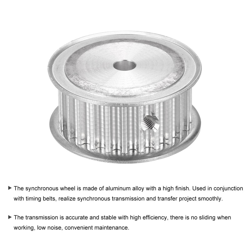 MECCANIXITY 5M 25Teeth Timing Pulley Synchronous Wheel Timing Belt Drive Without Step 5mm Pitch 5mm Bore for Belt, 3D Printer, CNC