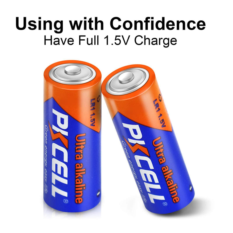 PKCELL N Alkaline Battery1.5V LR1 Long Lasting, All-Purpose N Battery- 4Count