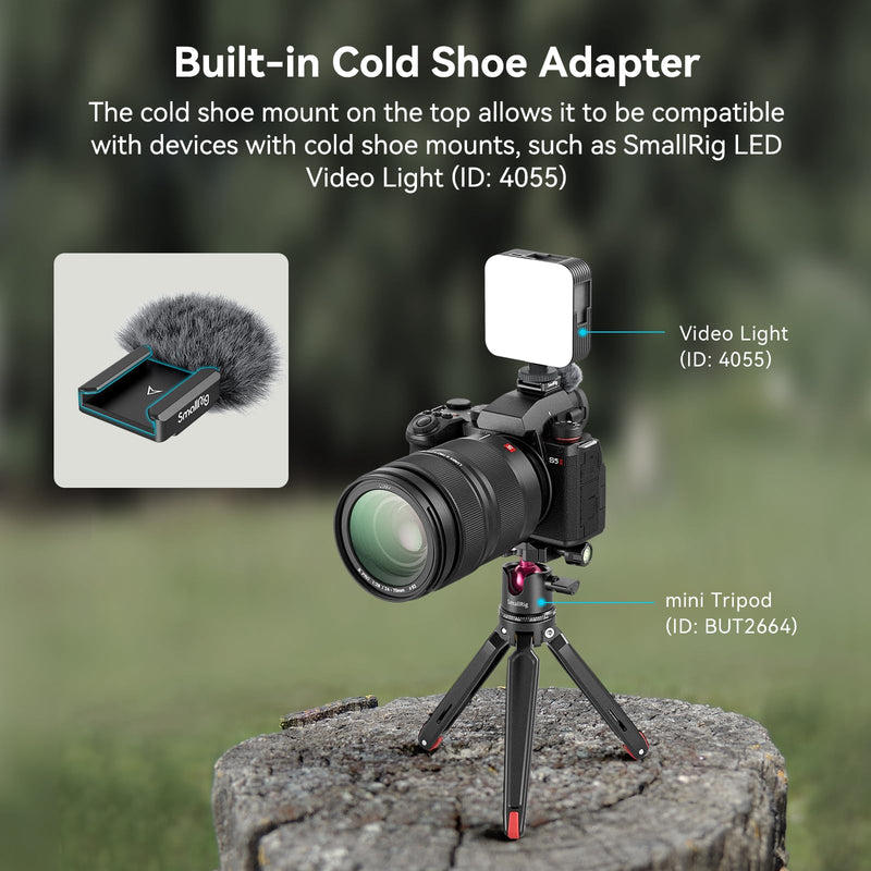 SmallRig S5 II / S5 IIX Furry Windscreen with Cold Shoe Adapter for Panasonic S5 II / S5 IIX - 4245