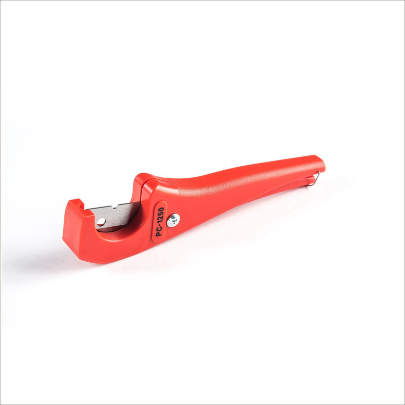 RIDGID 23488 Model PC-1250 Single Stroke Plastic Pipe and Tubing Cutter, 1/8-inch to 1-5/8-inch Pipe Cutter , Red , Small