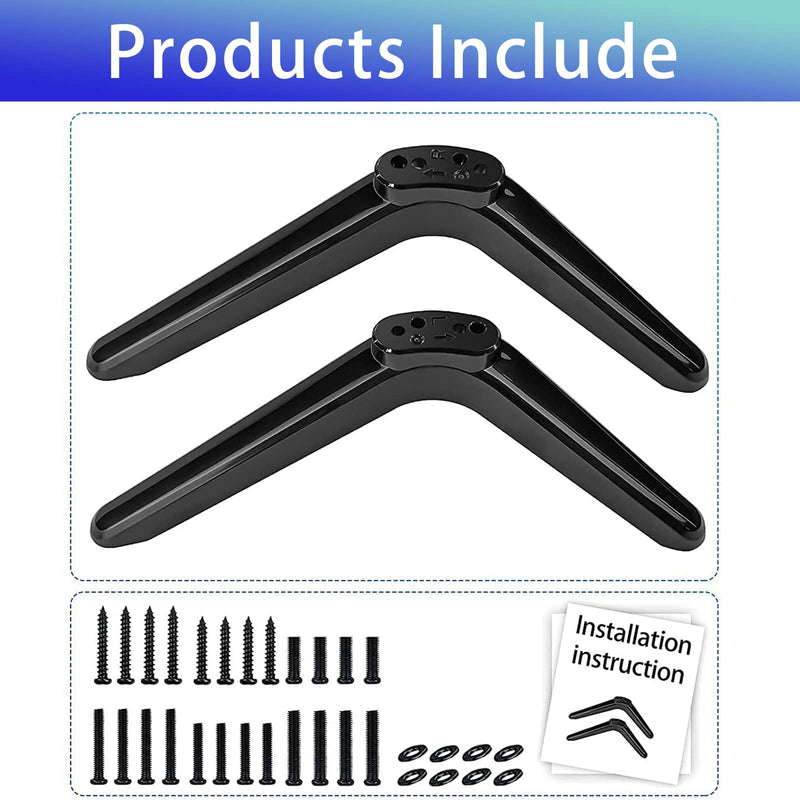 TV Stand Base for Element Roku TV, for Element 300 Series 400 Series 450 Series Smart TV, TV Stand Legs for 24 32 43 50 55 58 65 70 75 Inch Element TV with Screws Set and Instructions, Easy to Install