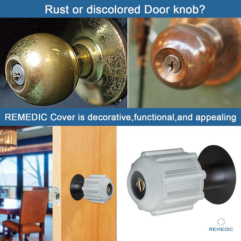 Remedic Doorknob Grips - Arthritis & Senior Living Aids, Open Doors Easily,Glow in The Dark Set of 4… Knob Cover