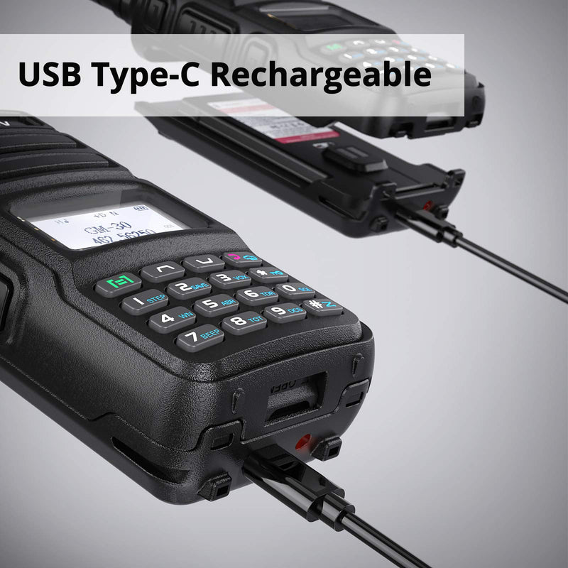 Radioddity GM-30 GMRS Radio, Handheld 5W Long Range Two Way Radio for Adults, GMRS Repeater Capable, with NOAA Scanning & Receiving, Display SYNC, for Off Road Overlanding