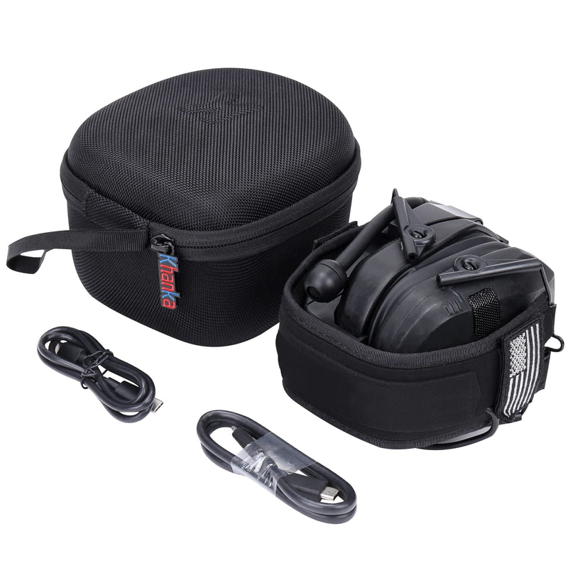 Khanka Hard Travel Case Replacement for Walker's Razor Slim Electronic Muffs Hearing Protection Earmuffs, Case Only