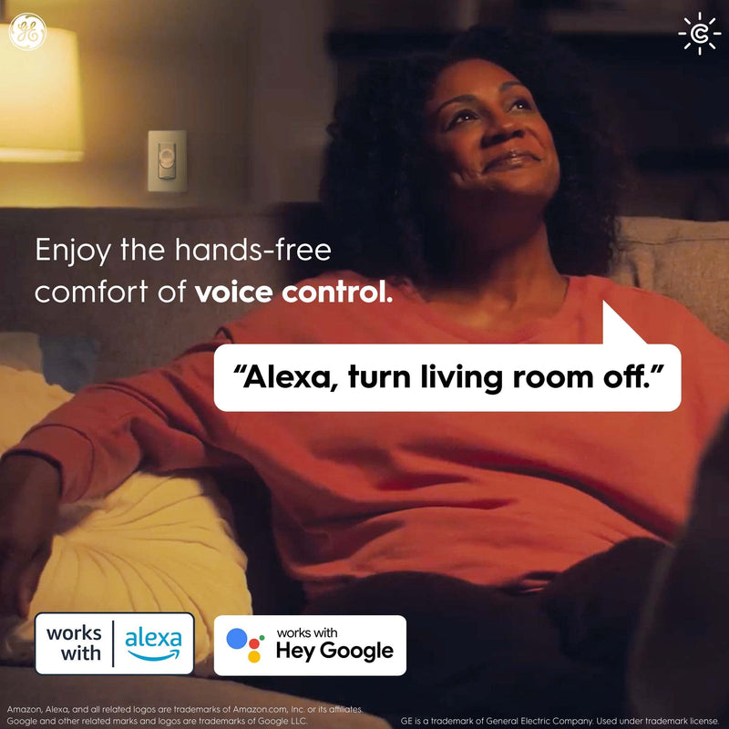 C by GE Dimmer Smart Switch, Neutral Wire Required, Bluetooth and 2.4 GHz WiFi, Alexa and Google Home Compatible without a Hub (Packaging May Vary)