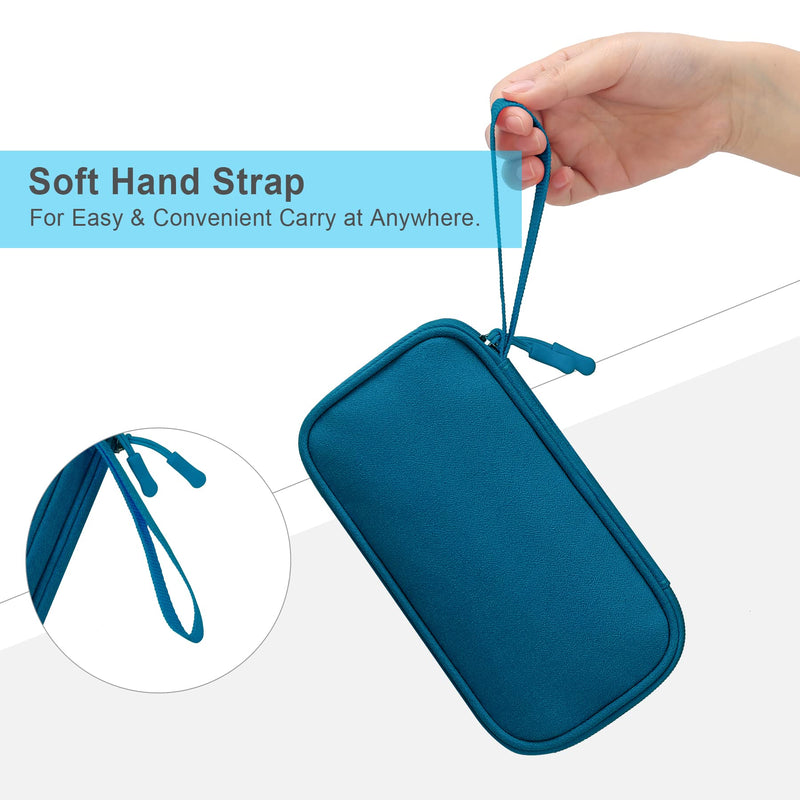 Lacdo Electronic Organizer, Travel Cable Organizer Bag Pouch Tech Electronic Accessories Carry Case Portable Double Layers Charger Case for Cable, Cords, Charger, Phone, Earphone, Power Bank, Green