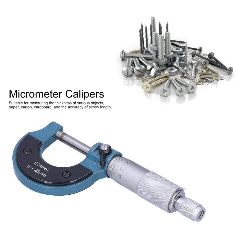 Jazar Dial Caliper, Micrometer Calipers, with Carry Box Portable 0‑25MM for Paper Industry