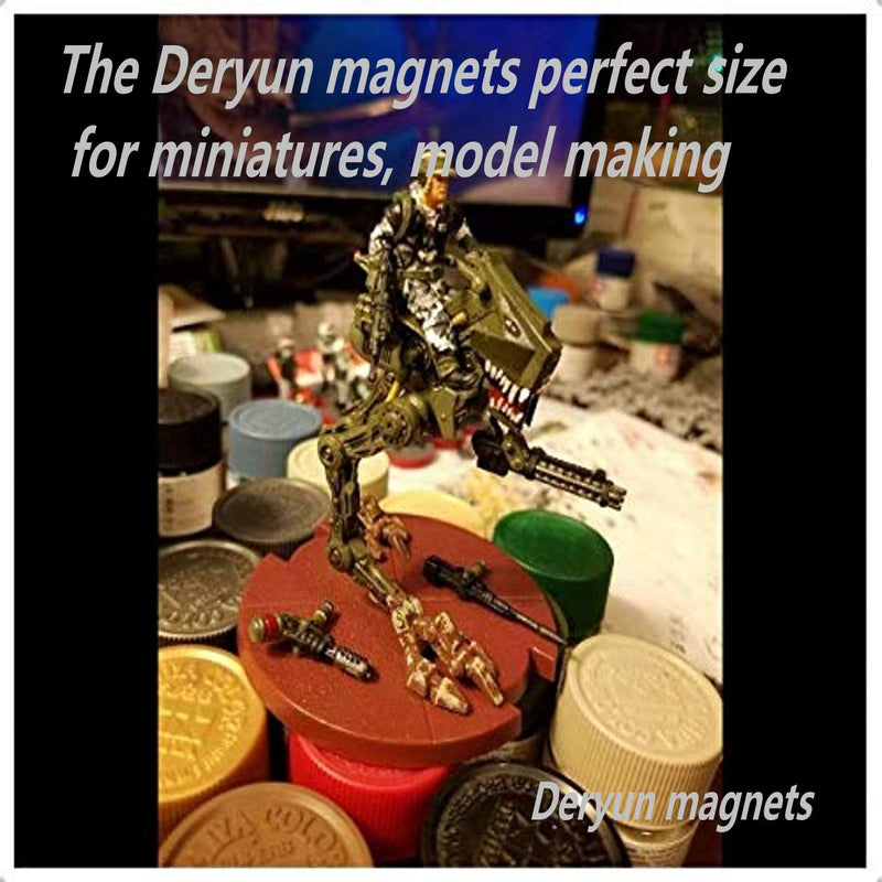 Deryun 300pcs Magnet,Mini Magnet Small Magnets Tiny Magnets for Crafts Art&craft Magnets, Mini Magnets for Card Making,for Craft Projects,for Model Making (disc:3-2)
