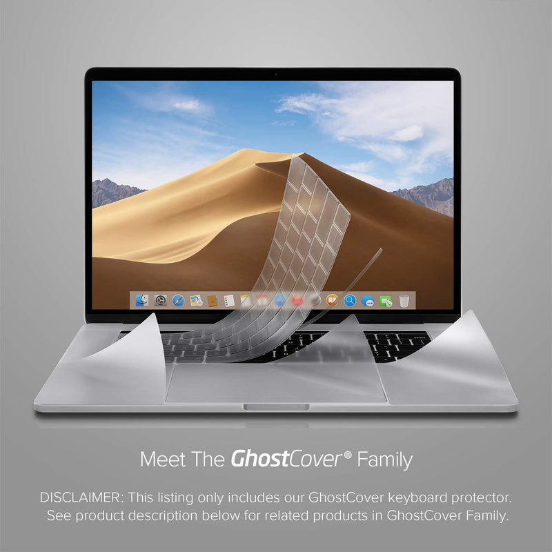 UPPERCASE GhostCover Premium Ultra Thin Keyboard Protector, Compatible with MacBook Pro with Touch Bar 13" and 15" (2016 2017 2018 2019, Apple Model Number A1706, A1707, A1989, A1990, A2159) Standard Packaging