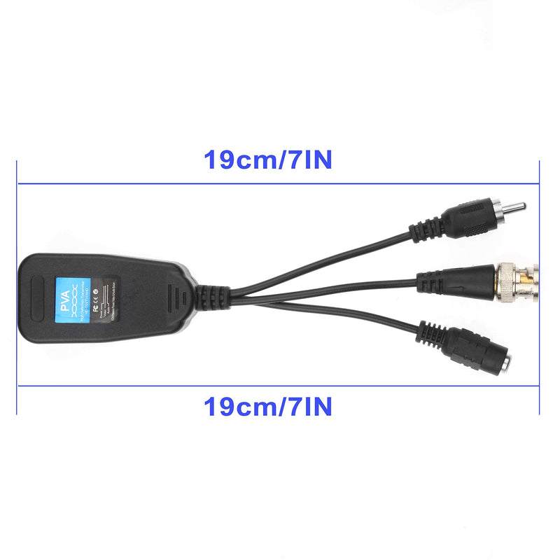 Passive Video Balun Connector 3 Pairs Passive Video Power Balun Audio 960P/1080P/2MP BNC to RJ45 Network Transceiver Cat5e/Cat6 Adapter AHD/TVI/CVI/CVBS for Full HD Surveillance Camera System Balun83