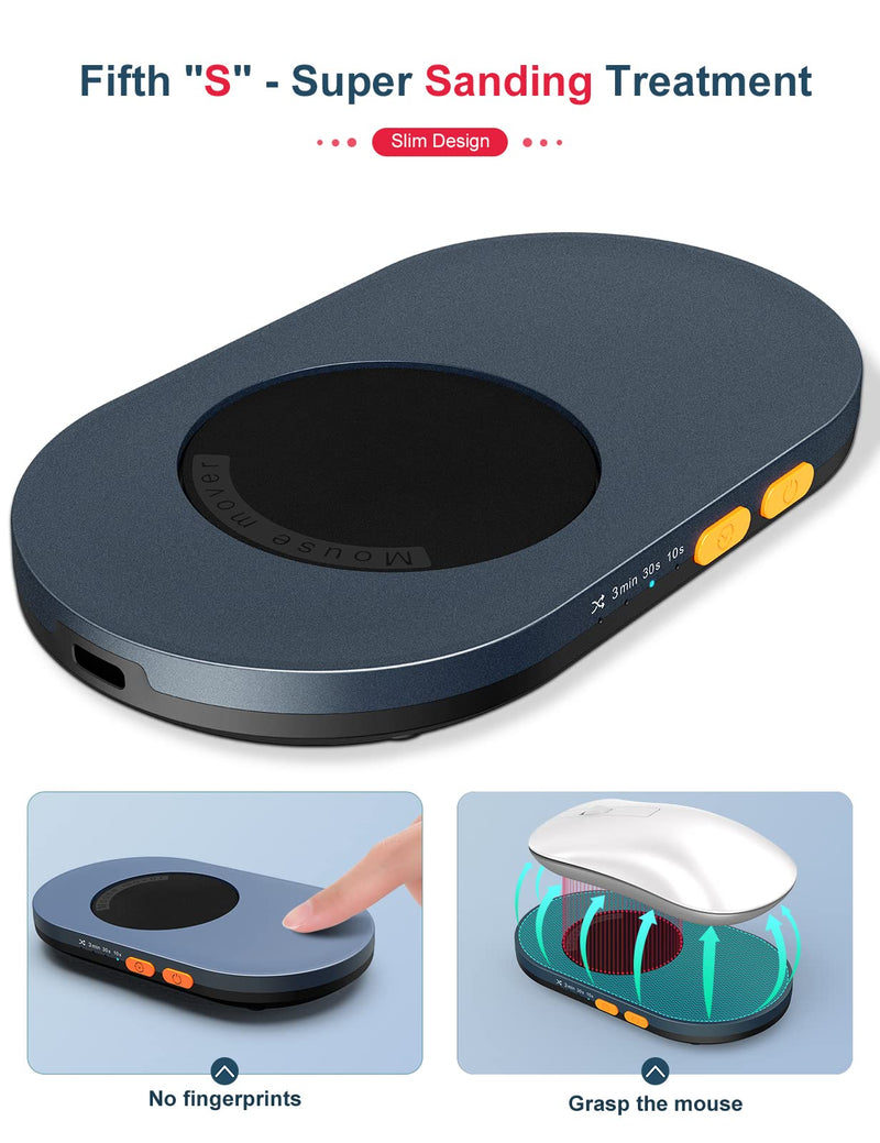 STARVIKY Undetectable Mechanical Mouse Jiggler, Ultra-Slim Automatic Mouse Mover, with On/Off Switch and Random Interval Timer, Active Mouse Moving Device, Driver-Free Mouse Wiggler Shaker Silently Large Ultra Slim