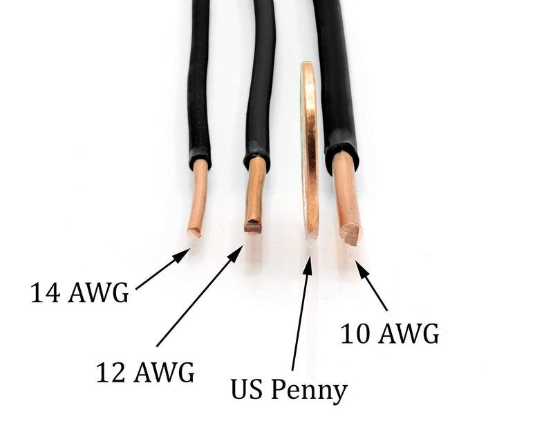 Black THHN Wire - 14 AWG - 10 Feet - Solid Copper Grounding Wire, Proudly Made in America - Ground Protection Satellite Dish Off-Air TV Signal - UV Jacketed Antenna Electrical Shock 10 Feet (3 Meter) Black