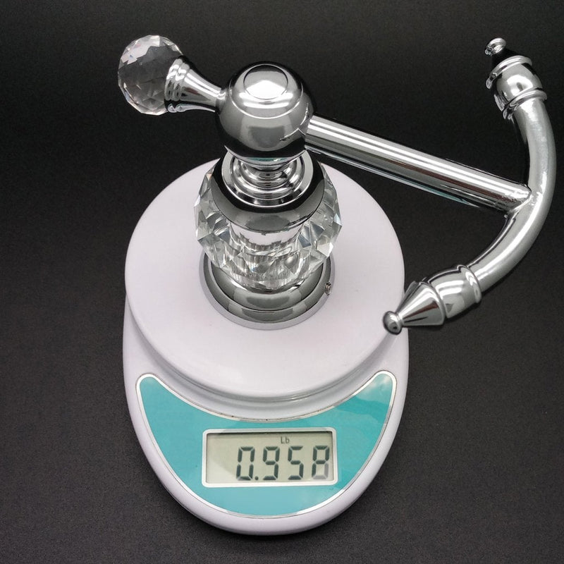 Kabter Crystal Series Brass Bathroom Towel Coat Hook, Polished Chrome