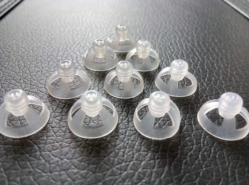 Jungle Care Hearing Aid Ear Piece Open Domes 12mm 10-Pack Comfortable PSAP (Personal Sound Amplifiers Product) Kit Ear Tips Invisible, Perfect for Open Air (Open fit), Except for RIC