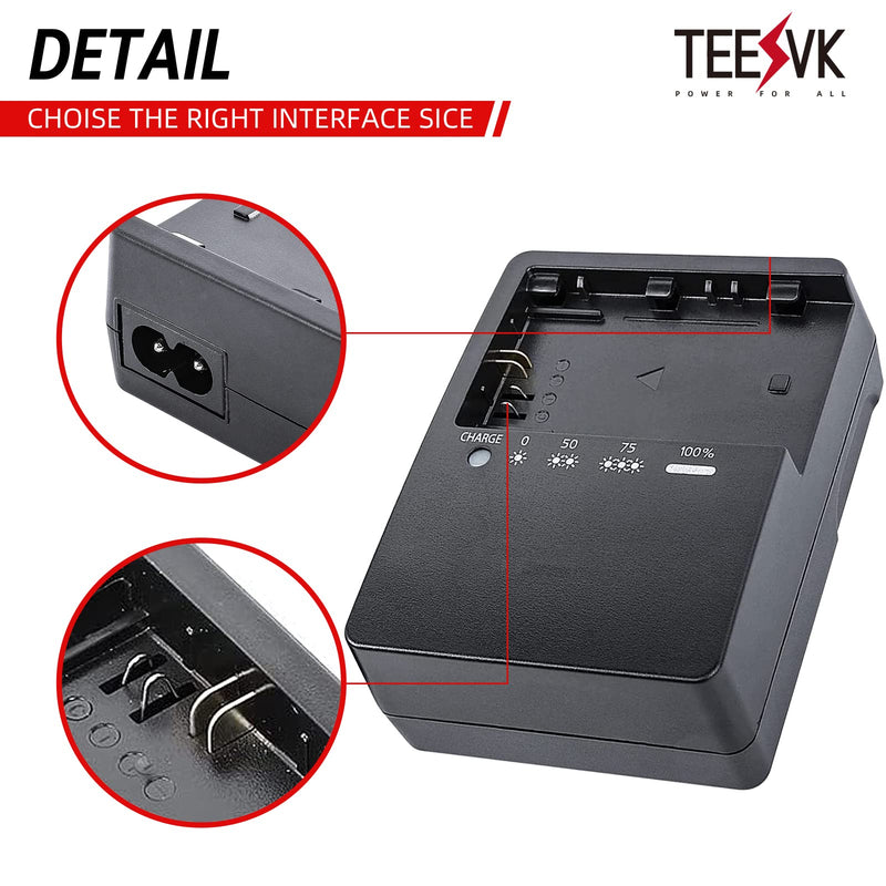 LP-E6 Battery Quick Charger for Canon: Compatible with LP-E6 LP-E6N LC-E6 Battery for Canon EOS R R5 R6 6D 7D 5D 5DS 5DS R 60D 60DA 70D 80D 5D Mark III 90D Mark II Cameras Power Supply