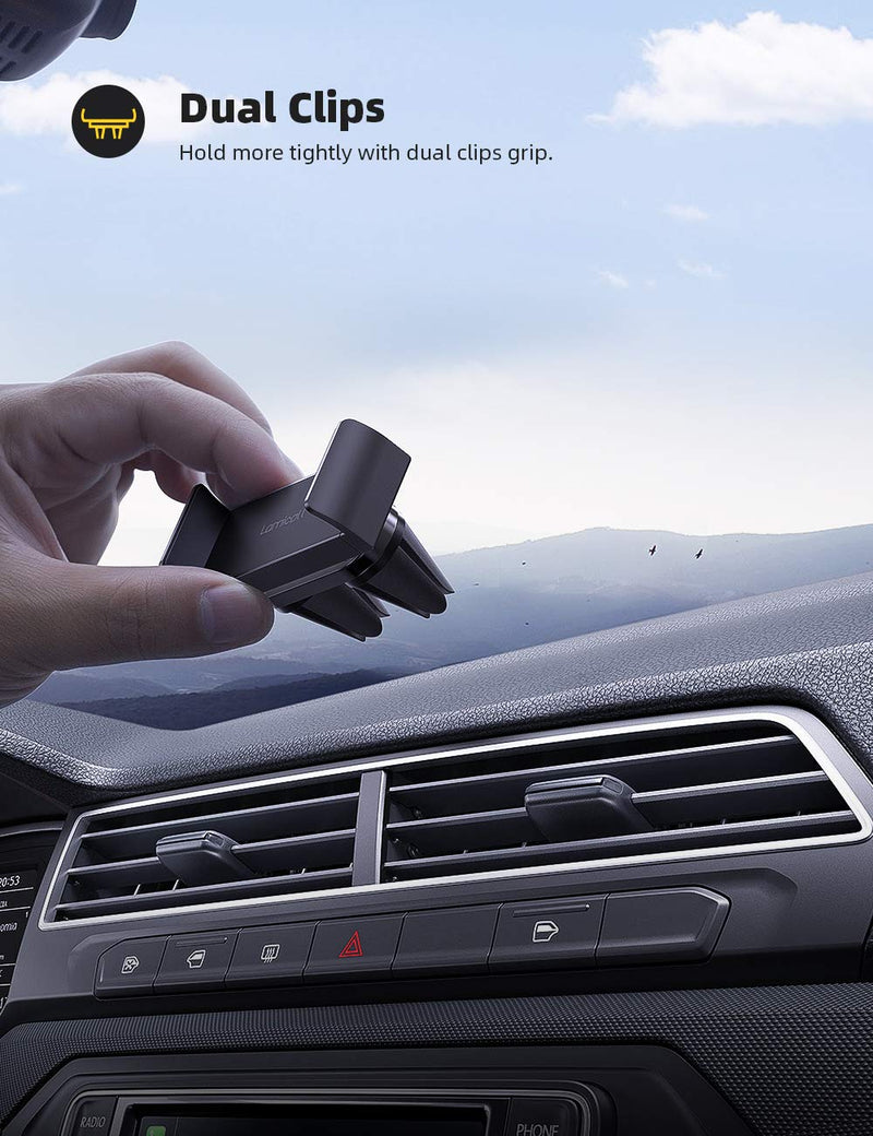 Lamicall Car Vent Phone Mount - Air Vent Clip Holder, Universal Stand Hands Free Cradle Compatible with Cell Phone 12 Mini 11 Pro Xs Xs Max Xr X 8 7 6 6s Plus SE and Other 4.7-6.5'' Smartphones Black