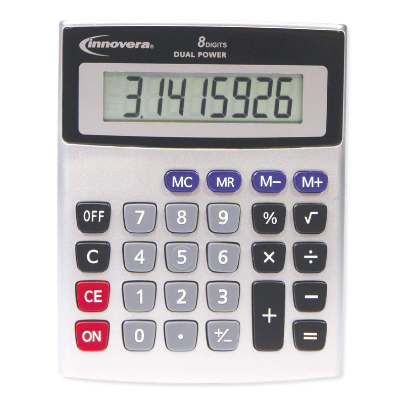 INNOVERA 15927 Portable Minidesk Calculator, 8-Digit LCD