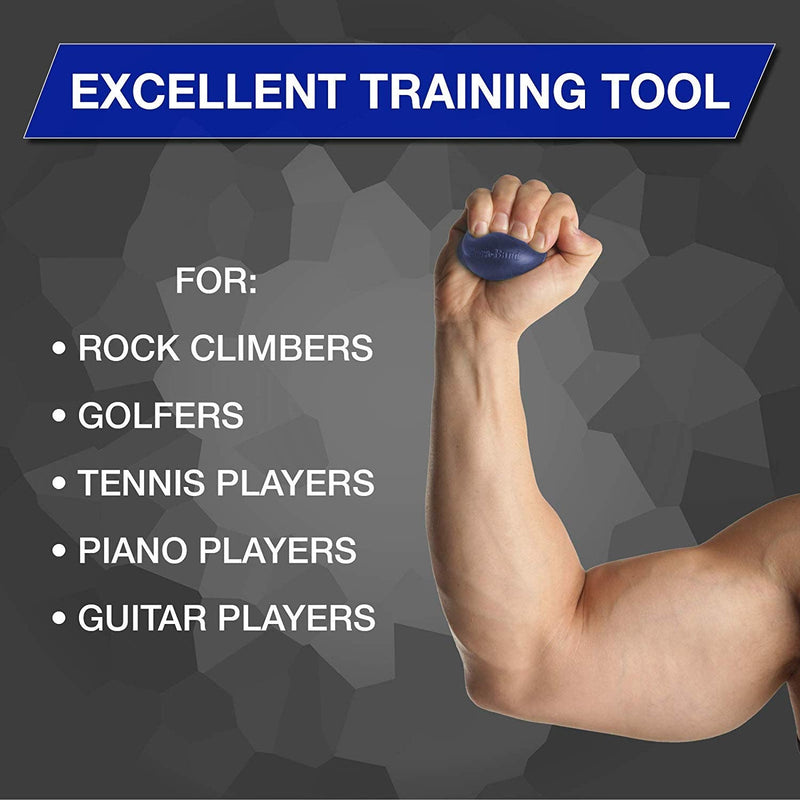 THERABAND Hand Exerciser, Stress Ball For Hand, Wrist, Finger, Forearm, Grip Strengthening & Therapy, Squeeze Ball to Increase Hand Flexibility & Relieve Joint Pain, Blue, Firm