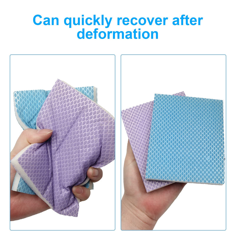 Sanding Sponges, 12 Pack Soft Flexible Wet Dry Sandpaper Hand Sanding Blocks PU Foam Sanding Pads for Wood Crafts Drywall Metal Paint Car Body Repair Ceramics