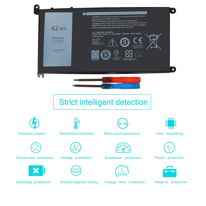 WDX0R Laptop Battery for dell Inspiron 15 7579 7569 5578 5565 5567 5568 5570 5775 5579 7560 7570 13 5378 5368 7375 7368 7378 17 5765 5767 5770 Series P69G001 P58F P58F001 P75F P66F P69G 3CRH3