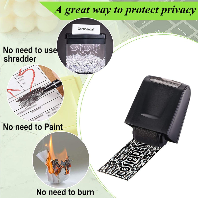 Smartdio Identity Anti-Theft Stamp Wide Roller Stamp Perfect for Privacy Protection- Security Stamp-Uses for Protection Your Confidential Address, Bank Statement