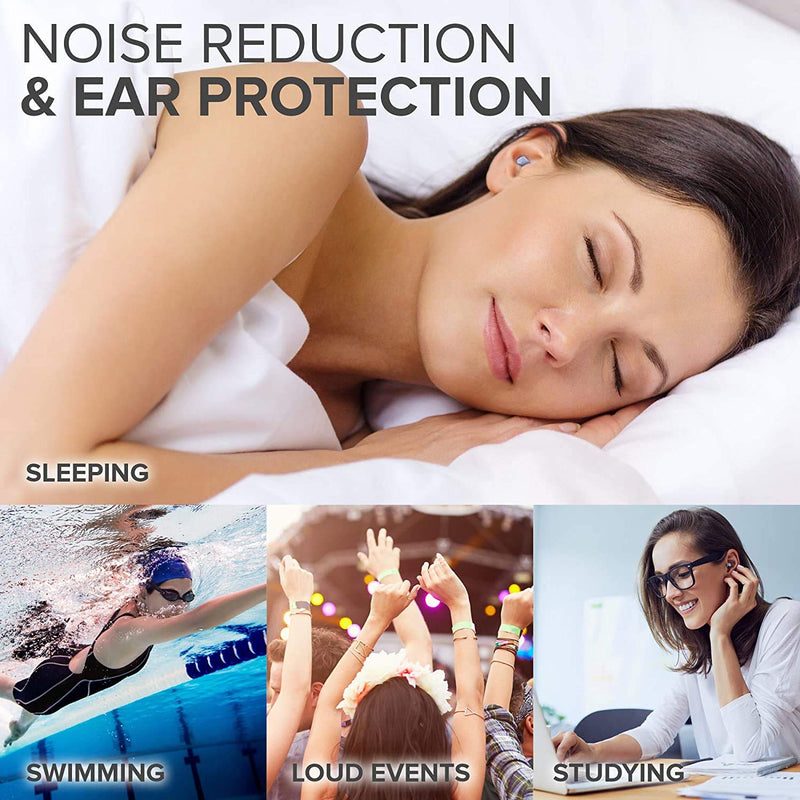 Ear Plugs for Sleeping by LaloLab | 1 Pair with Container | Comfortable Reusable Noise Reducing Earplugs for Sleep & Snoring, Travel, Work | Up to 28 dB NRR | Size Small