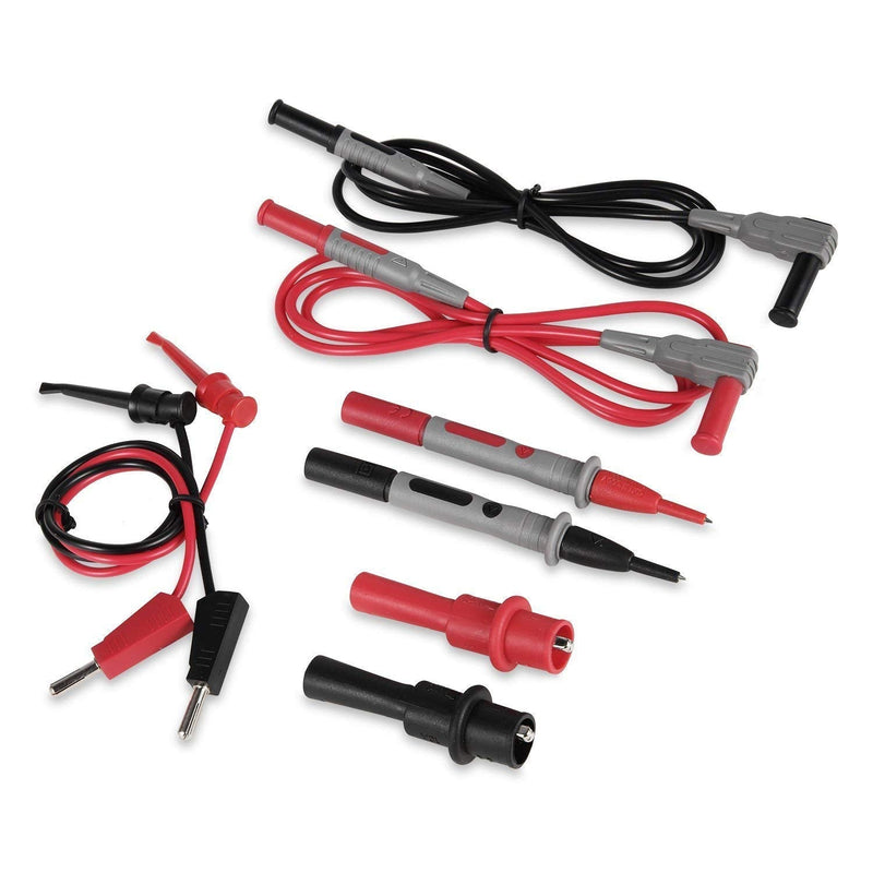 AstroAI 8Pcs Multimeter Test Leads Kit,Digital Multimeter Leads with Alligator Clips and Plunger Test Mini Hooks Test Probes 1000V 10A CAT III & CAT IV 600V for Multimeter, Voltmeter, Clamp Meter