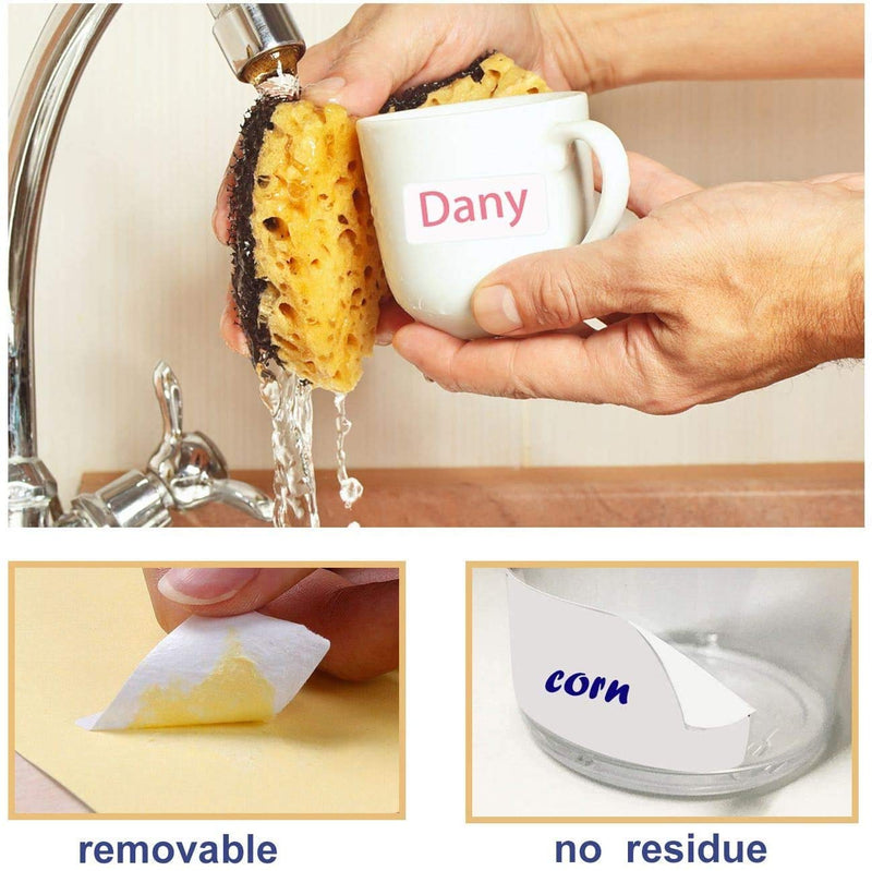Removable White Coding Labels Stickers, Rectangular for Food Containers Blank Write on Mini Labels Self-Laminating Nametags for Jars Bottles,Price Stickers 240PCS 0.6*1.2 inch