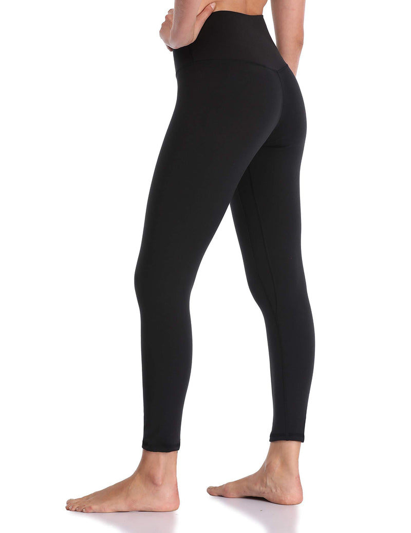 YUNOGA Women's Ultra Soft High Waisted Seamless Leggings Tummy Control Yoga Pants Black X-Small