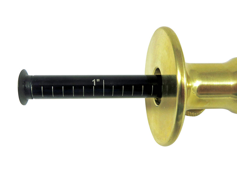 Taytools 465494 Wheel Marking Gauge Depth Gauge with Solid Brass Machined Head Hardened .310 inch Diameter Beam Hardened High Speed Steel Cutting Wheel Overall Length 8 Inches Easy Read SAE and Metric