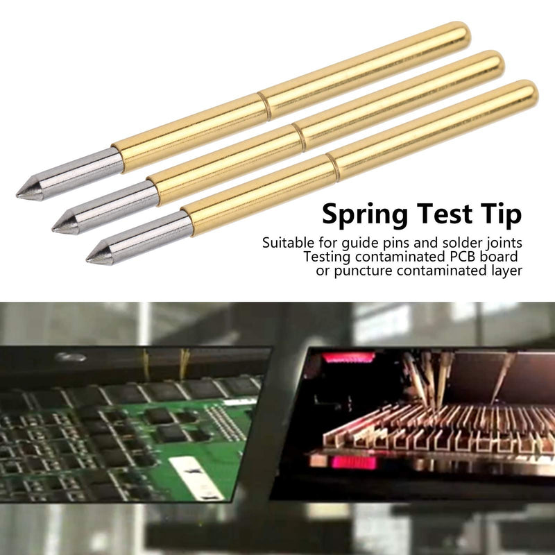 100pcs P125‑B Test Probe, Pin Test Tools 2.0mm Spring Test Detection Probe Pins Brass Pogo Pins