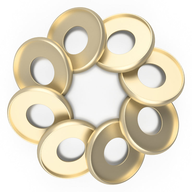 Discagenda Aluminum Disc-Binding Discs 33mm 1.3in 8 Piece Set Gold 8 Piece 1.3in